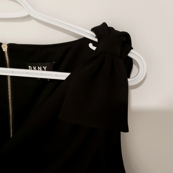 DKNY Formal Dress with Bow on Shoulder, Size 10 - Picture 2 of 2